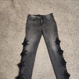 True Religion Black Jeans Jennie Curvy Mid Rise Skinny